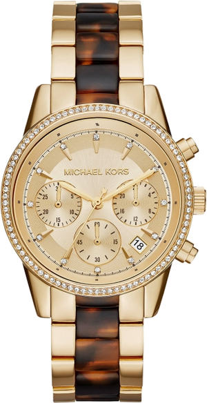 Michael Kors Ritz Gold Dial Two Tone Steel Strap Watch for Women - MK6322 Buy Now By Michael Kors