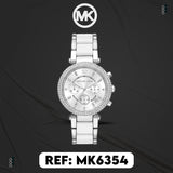 Michael Kors Parker Chronograph Silver Dial Silver Steel Strap Watch For Women - MK6354 Buy Now By Michael Kors