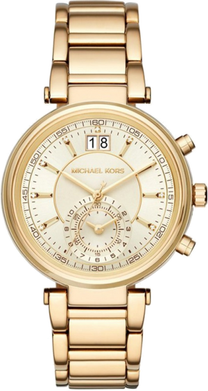 Michael Kors Sawyer White Dial Gold Steel Strap Watch for Women - MK6362 Buy Now By Michael Kors