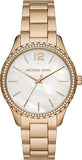 Michael Kors Layton Three Hand Mother of Pearl White Dial Gold Steel Strap Watch For Women - MK6870 Buy Now By Michael Kors