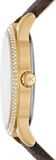 Michael Kors Tibby Multifunction Gold Dial Brown Leather Strap Watch For Women - MK6966 Buy Now By Michael Kors