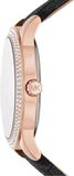 Michael Kors Tibby Multifunction Black Dial Black Leather Strap Watch For Women - MK6968 Buy Now By Michael Kors