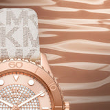 Michael Kors Runway Quartz Rose Gold Dial White Leather Strap Watch For Women - MK6980 Buy Now By Michael Kors