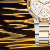 Michael Kors Camille Multifunction Silver Dial Two Tone Steel Strap Watch For Women - MK6982 Buy Now By Michael Kors