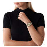 Michael Kors Lennox Three-Hand Gold Dial Two Tone Steel Strap Watch For Women - MK6988 Buy Now By Michael Kors