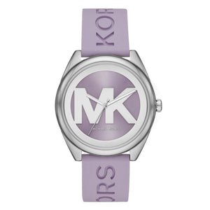 Michael Kors Janelle Three Hand Purple Dial Purple Rubber Strap Watch For Women - MK7143 Buy Now By Michael Kors