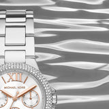 Michael Kors Camille Chronograph White Dial Silver Steel Strap Watch For Women - MK7198 Buy Now By Michael Kors