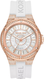Michael Kors Lennox Three-Hand Crystals Dial White Silicone Strap Watch For Women - MK7248 Buy Now By Michael Kors
