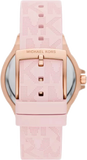 Michael Kors Mini Lennox Three-Hand Rose Gold Dial Pink Silicone Strap Watch For Women - MK7282 Buy Now By Michael Kors