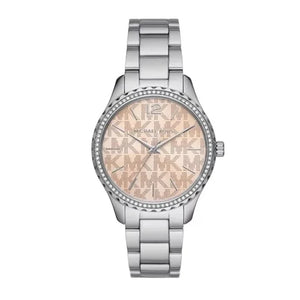 Michael Kors Layton Three Hand Pink Dial Silver Steel Strap Watch For Women - MK7298 Buy Now By Michael Kors