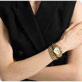 Michael Kors Runway Chronograph Analog Gold Dial Gold Steel Strap Watch for Women - MK7452 Buy Now By Michael Kors