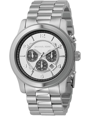 Michael Kors Runway Chronograph Silver Dial Silver Steel Strap Watch for Men - MK8060 Buy Now By Michael Kors