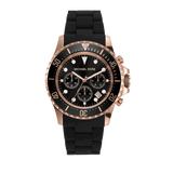 Michael Kors Everest Chronograph Black Dial Black Silicone Strap Watch For Men - MK9055 Buy Now By Michael Kors