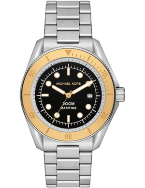 Michael Kors Maritime Analog Black Dial Silver Steel Strap Watch for Men - MK9161 Buy Now By Michael Kors