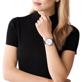 Michael Kors Pyper Quartz Silver Dial Blue Leather Strap Watch For Women - MK7244 Buy Now By Michael Kors