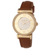 Michael Kors Catlin Champagne Dial Brown Leather Strap Watch for Women - MK2375 Buy Now By Michael Kors