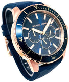 Michael Kors Cunningham Multifunction Blue Dial Blue Rubber Strap Watch For Men - MK7163 Buy Now By Michael Kors
