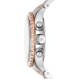 Michael Kors Everest Chronograph White Dial Two Tone Steel Strap Watch For Women - MK7214 Buy Now By Michael Kors