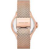 Michael Kors Lennox Three Hand Rose Gold Dial Rose Gold Mesh Strap Watch For Women - MK7336 Buy Now By Michael Kors