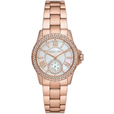Michael Kors Camille Quartz Mother of Pearl White Dial Rose Gold Steel Strap Watch For Women - MK7364 Buy Now By Michael Kors