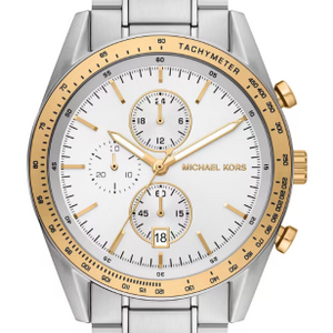 Michael Kors Accelerator Chronograph White Dial Silver Steel Strap Watch For Men - MK9112 Buy Now By Michael Kors