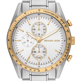 Michael Kors Accelerator Chronograph White Dial Silver Steel Strap Watch For Men - MK9112 Buy Now By Michael Kors
