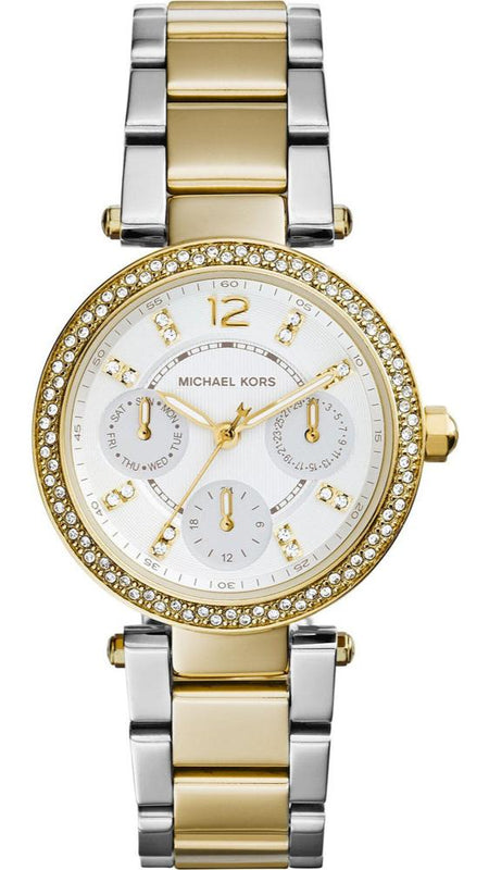 Michael Kors Parker Chronograph Silver Dial Two Tone Steel Strap Watch For Women - MK5687 Buy Now By Michael Kors