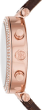 Michael Kors Parker Chronograph White Dial Brown Leather Strap Watch For Women - MK6917 Buy Now By Michael Kors