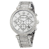 Michael Kors Parker Mother of Pearl Dial Diamonds Silver Steel Strap Watch for Women - MK5572 Buy Now By Michael Kors