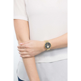 Michael Kors Portia Black Dial Gold Steel Strap Watch for Women - MK3788 Buy Now By Michael Kors