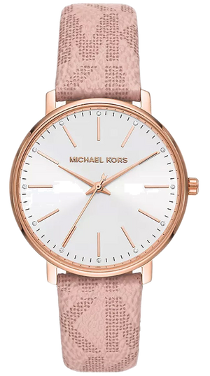 Michael Kors Pyper Quartz White Dial Pink Leather Strap Watch For Women - MK2859 Buy Now By Michael Kors
