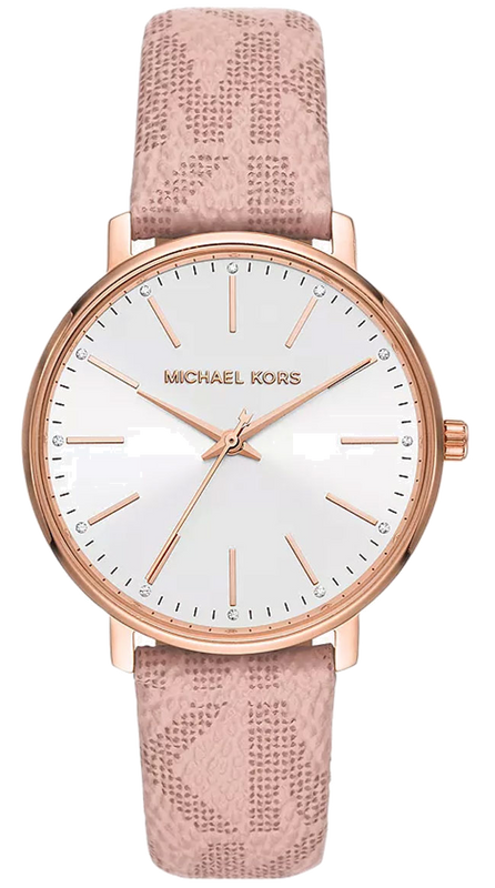 Michael Kors Pyper Quartz White Dial Pink Leather Strap Watch For Women - MK2859 Buy Now By Michael Kors