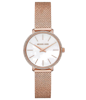 Michael Kors Pyper Quartz Mother of Pearl White Dial Rose Gold Mesh Strap Watch For Women - MK4588 Buy Now By Michael Kors