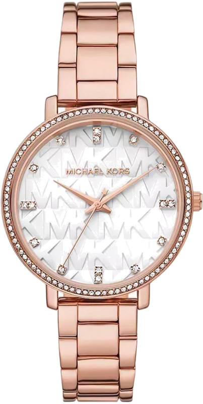 Michael Kors Pyper Three-Hand White Dial Rose Gold Steel Strap Watch For Women - MK4594 Buy Now By Michael Kors