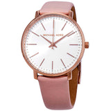 Michael Kors Pyper Analog White Dial Pink Leather Strap Watch For Women - MK2803 Buy Now By Michael Kors