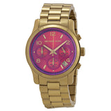 Michael Kors Runway Iridescent Pink Dial Gold Steel Strap Watch for Women - MK5939 Buy Now By Michael Kors
