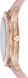 Michael Kors Runway Three Hand Crystal Pave Dial Pink Rubber Strap Watch For Women - MK6854 Buy Now By Michael Kors
