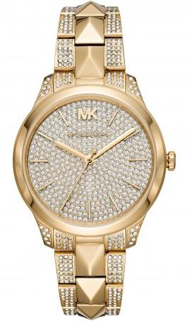 Michael Kors Runway Mercer Crystals Silver Dial Gold Steel Strap Watch For Women - MK6715 Buy Now By Michael Kors