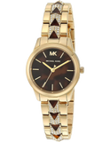 Michael Kors Runway Mercer Analog Brown Dial Gold Steel Strap Watch For Women - MK6855 Buy Now By Michael Kors
