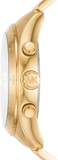 Michael Kors Runway Three-Hand Gold Dial Gold Steel Strap Watch For Women - MK6911 Buy Now By Michael Kors
