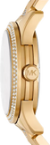 Michael Kors Runway Three Hand Green Dial Gold Steel Strap Watch For Women - MK7390 Buy Now By Michael Kors