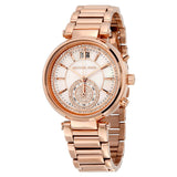 Michael Kors Sawyer Mother of Pearl White Dial Rose Gold Steel Strap Watch for Women - MK6282 Buy Now By Michael Kors