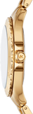 Michael Kors Everest Three-Hand Black Dial Gold Steel Strap Watch For Men - MK9078 Buy Now By Michael Kors