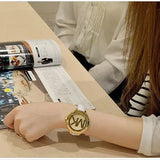 Michael Kors Slim Runway Quartz Gold Dial White Leather Strap Watch For Women - MK2389 Buy Now By Michael Kors