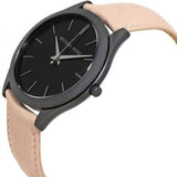 Michael Kors Slim Runway Black Dial Beige Leather Strap Watch For Men - MK8510 Buy Now By Michael Kors