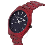 Michael Kors Slim Runway Quartz Black Dial Red Steel Strap Watch for Men - MK8712 Buy Now By Michael Kors