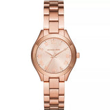 Michael Kors Mini Slim Runway Rose Gold Dial Rose Gold Steel Strap Watch For Women - MK3457 Buy Now By Michael Kors