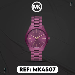 Michael Kors Slim Runway Quartz Purple Dial Purple Steel Strap Watch For Women - MK4507 Buy Now By Michael Kors