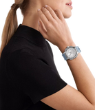 Michael Kors Sidney Chambray Multifunction Blue Dial Blue Silicone Strap Watch For Women - MK7220 Buy Now By Michael Kors