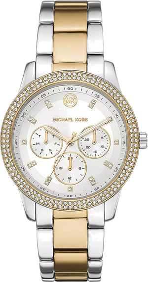 Michael Kors Tibby Multifunction White Dial Two Tone Steel Strap Watch For Women - MK6825 Buy Now By Michael Kors